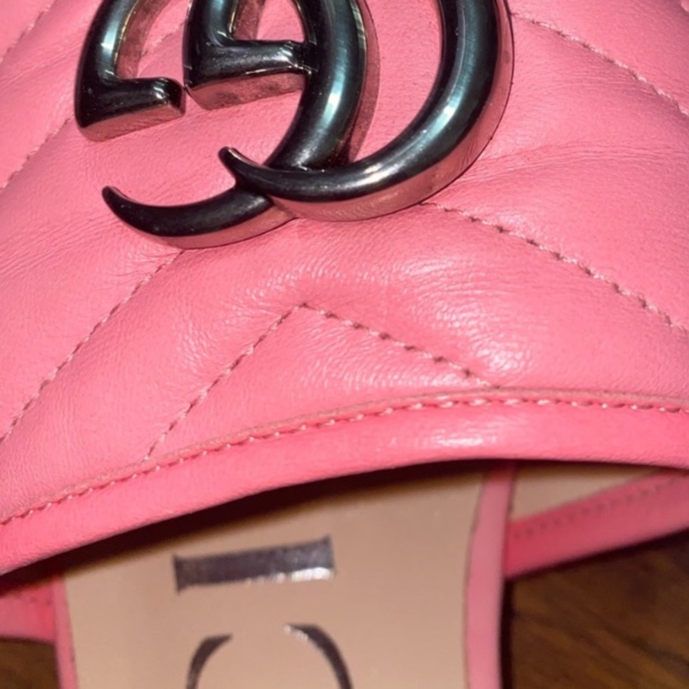 Pink Gucci Quilted Slides/ Slipper/ Sandal - Picture 3 of 6